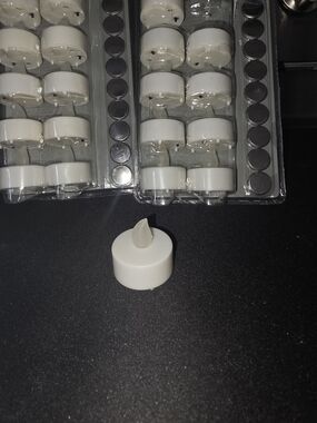 Set of White LED Tea Light Candles - Flameless
